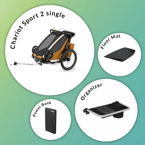 Thule CHARIOT SPORT 2 Fahrradanhänger inkl. Zubehör