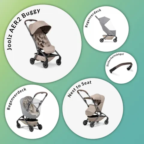 Joolz AER2 Buggy + Nest-to-Seat + Zubehör-Set