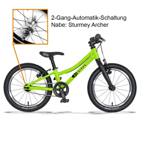 KUbikes 16S MTB 2-Gang Kinderfahrrad
