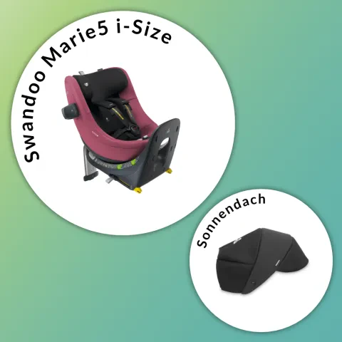 Swandoo Marie5 i-Size Kindersitz-Set mit gratis Sonnendach