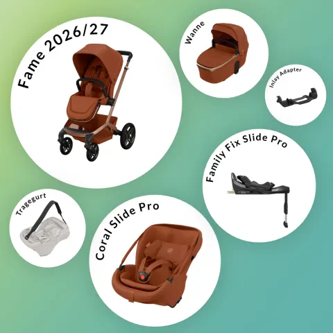 Maxi-Cosi FAME 4-in-1-Set mit Coral Slide Pro